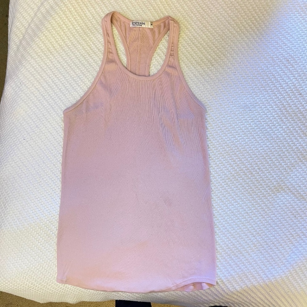 Stateside Pink Racerback Tank Top